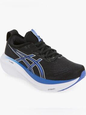 Asics Gel Nimbus 27 Black/Blue/White Athletic Running Shoes Men’s Size: 8